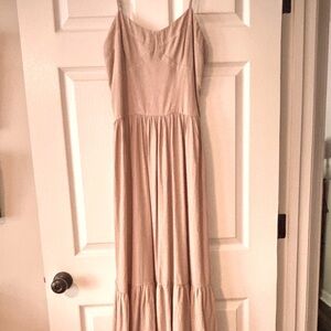 Elegant Beige Maxi Dress
